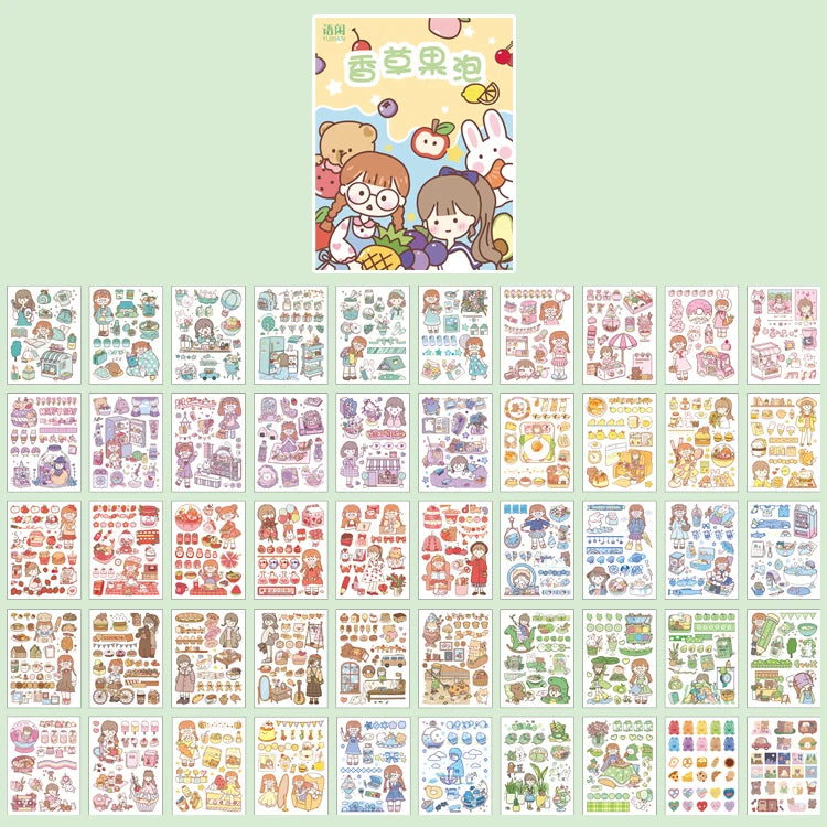 Yoofun 50 Unrepeated Patterns Decorative Stationery Stickers