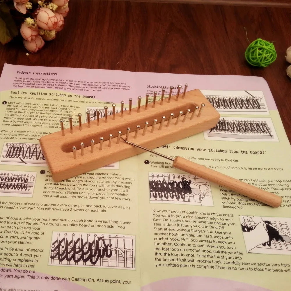 Wooden Board knitting loom