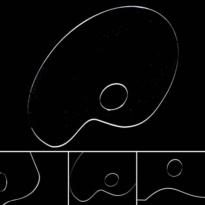 Clear Acrylic Artist Paint Mixing Palette