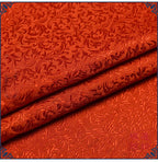 Red floral style damask silk