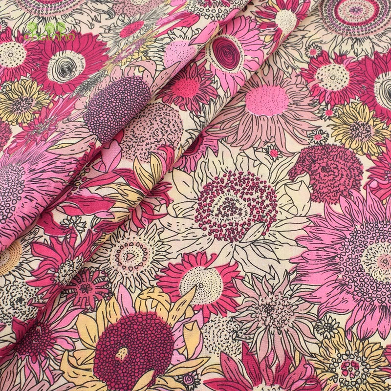 Printed Plain Cotton Fabric