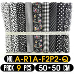 Quilting Fabric, 9/10/50 PCS 19.7x19.7 Inches Cotton Bundle Fat Quarter