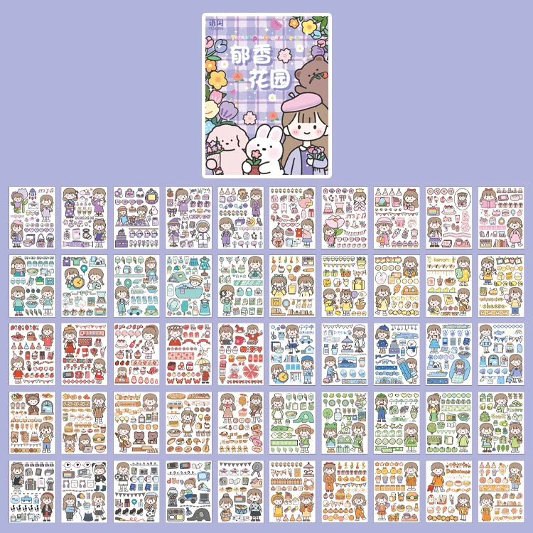 Yoofun 50 Unrepeated Patterns Decorative Stationery Stickers