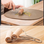 Pottery Art Solid Wooden Pushing Clay Roller