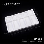 Samina White Ceramic Artist Paint Palette