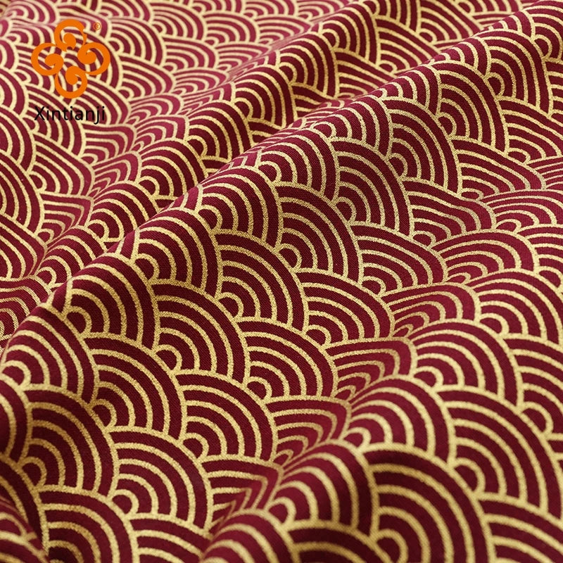 Burgundy Red Cotton Fabric By Half Yards