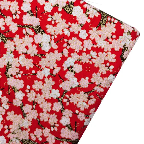 Japanese Style Kimono Bronzed Cotton Fabric