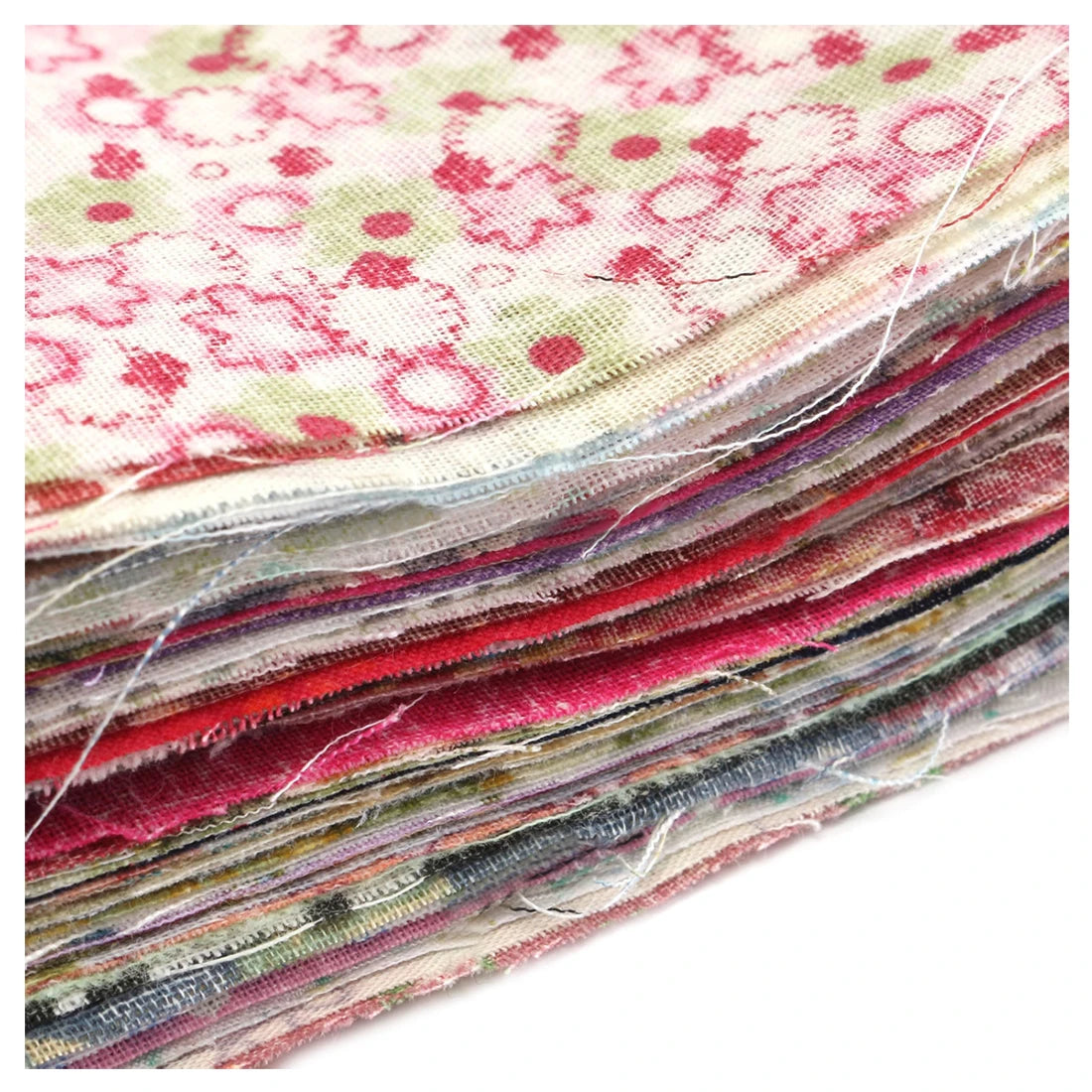 100Pcs 10x10cm Square Floral Cotton