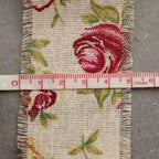 Rose Printed Jute Cloth Roll Hemp