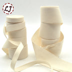 New high quality natural color plain 100% cotton ribbon