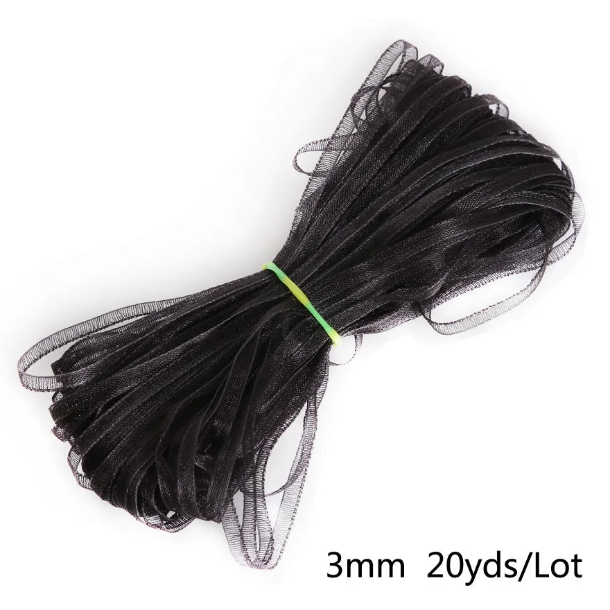 20Yards/lot 3mm Organza Ribbon