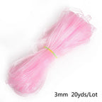 20Yards/lot 3mm Organza Ribbon