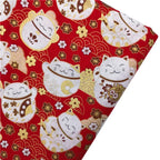 Japanese Style Kimono Bronzed Cotton Fabric