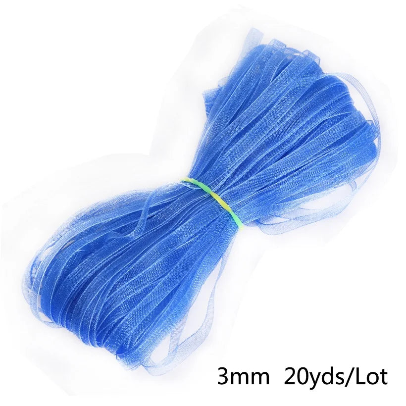 20Yards/lot 3mm Organza Ribbon