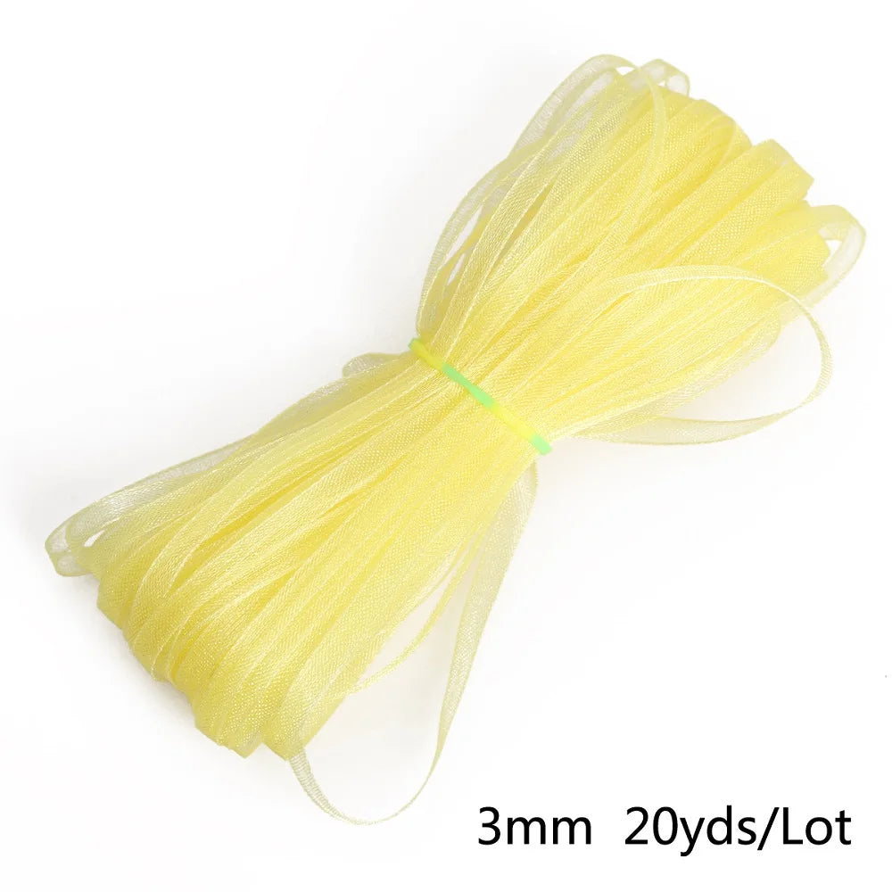 20Yards/lot 3mm Organza Ribbon