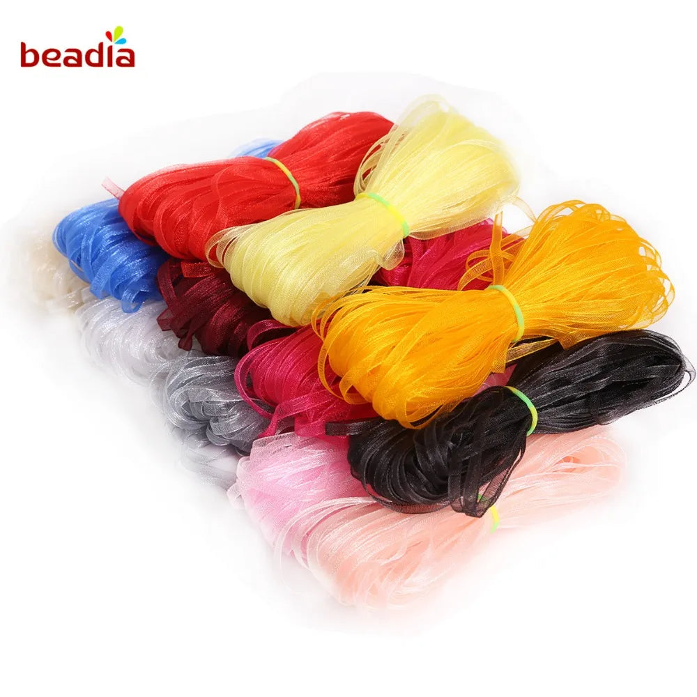 20Yards/lot 3mm Organza Ribbon