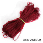 20Yards/lot 3mm Organza Ribbon