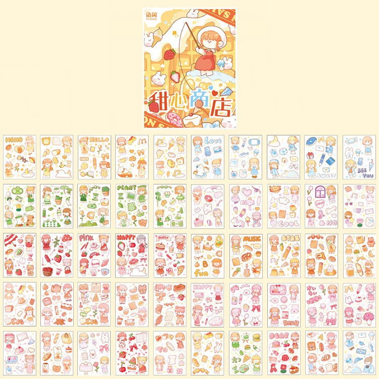Yoofun 50 Unrepeated Patterns Decorative Stationery Stickers