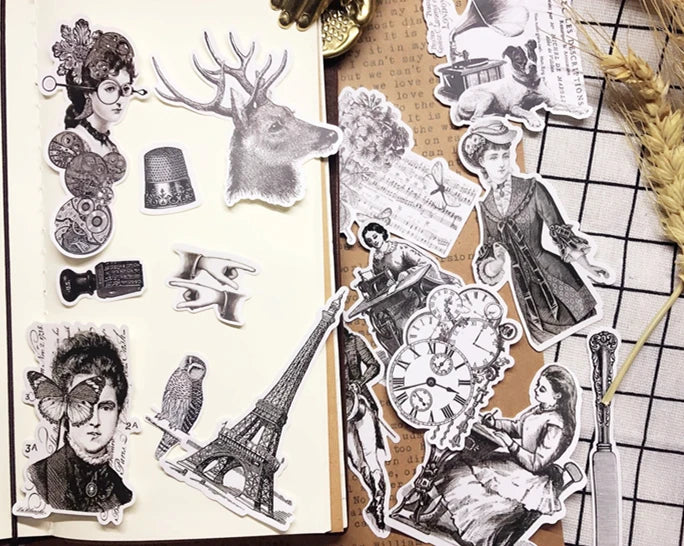 16Pc Vintage Lady Stickers
