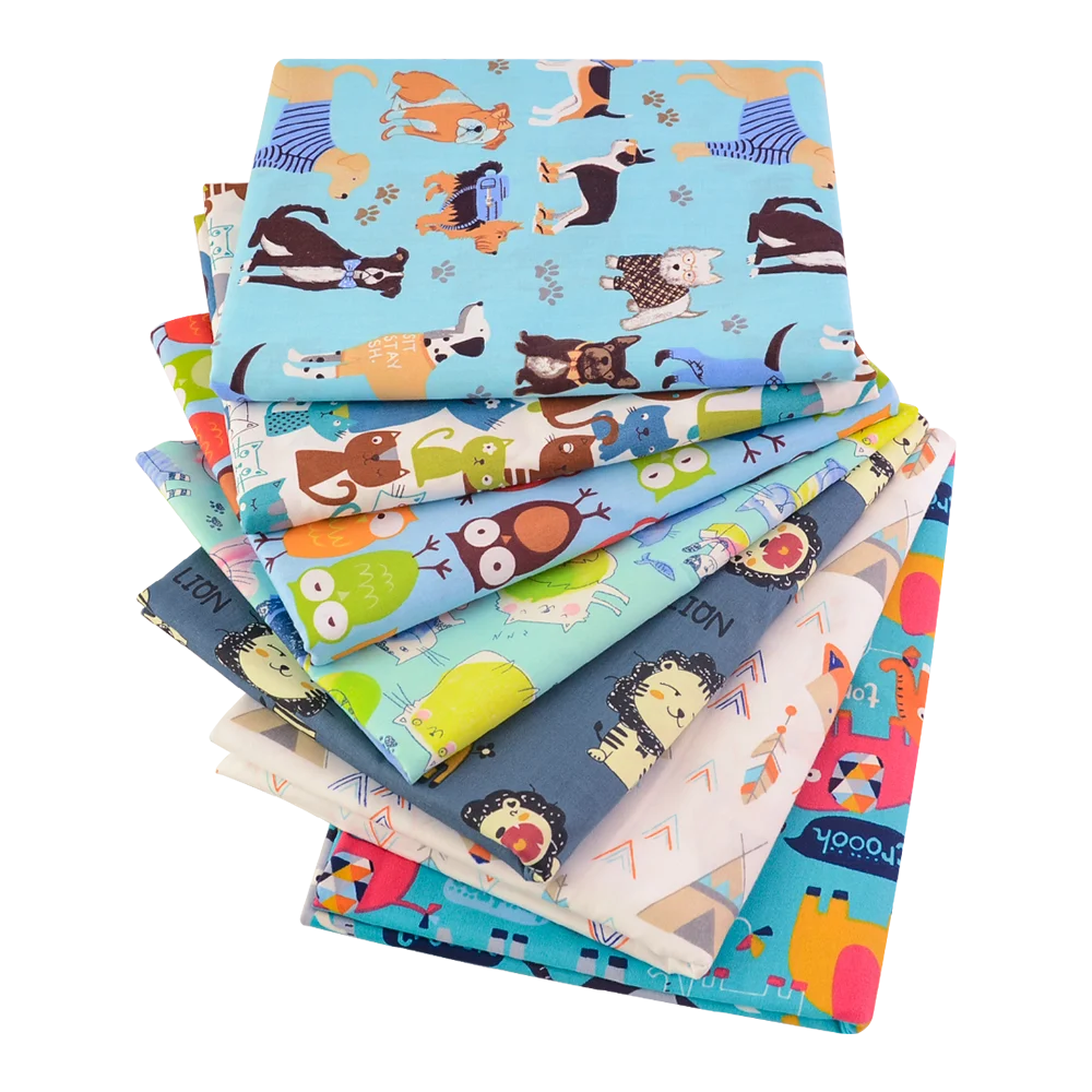 40/50*50cm 6-8 PCS Candy Color Floral Fat Quarter Fabric Bundles