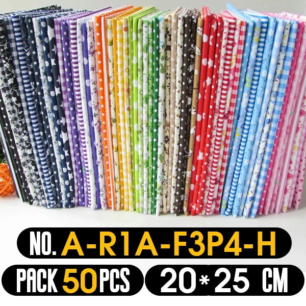 Quilting Fabric, 9/10/50 PCS 19.7x19.7 Inches Cotton Bundle Fat Quarter