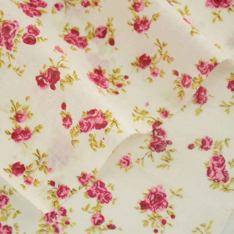 Lovely Fresh Red Printed Cloth 100% Cotton Fabric