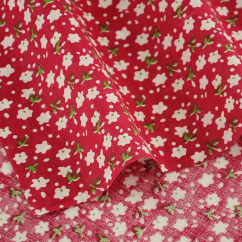 Lovely Fresh Red Printed Cloth 100% Cotton Fabric