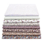8 PCS Pack Square Multicolor Printed Cotton Fabric