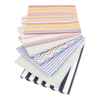 7 Pieces 9.8"X 9.8" (25cm X 25cm) Floral Printed Cotton Fabric Bundle