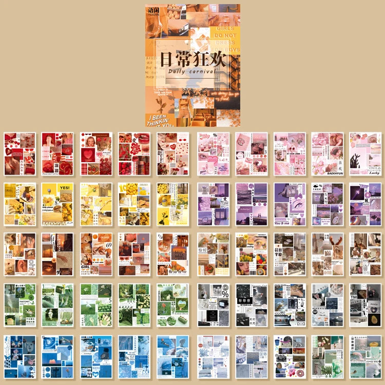 Yoofun 50 Unrepeated Patterns Decorative Stationery Stickers