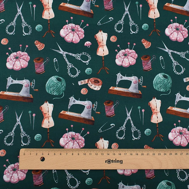 Blue Digital Printed Cotton Fabrics