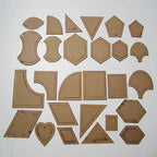 1 Set 54PCS Mixed Quilt Templates Acrylic
