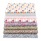 8 PCS Pack Square Multicolor Printed Cotton Fabric
