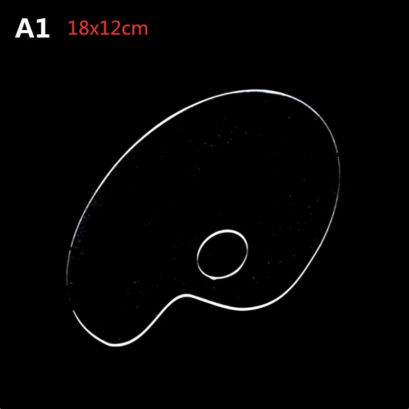 Clear Acrylic Artist Paint Mixing Palette