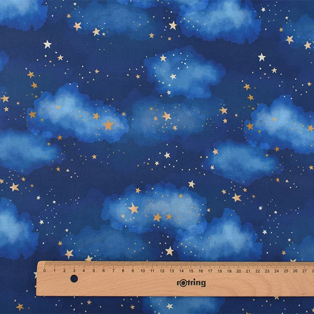 Blue Digital Printed Cotton Fabrics