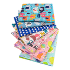 7 Pieces 9.8"X 9.8" (25cm X 25cm) Floral Printed Cotton Fabric Bundle