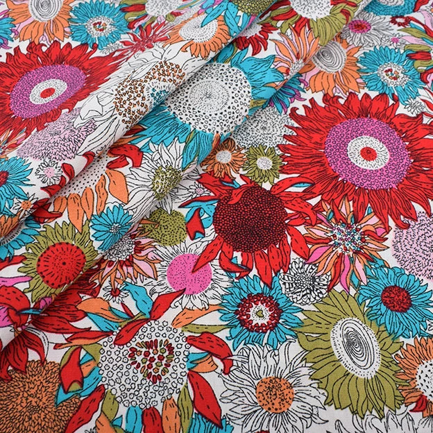 Printed Plain Cotton Fabric