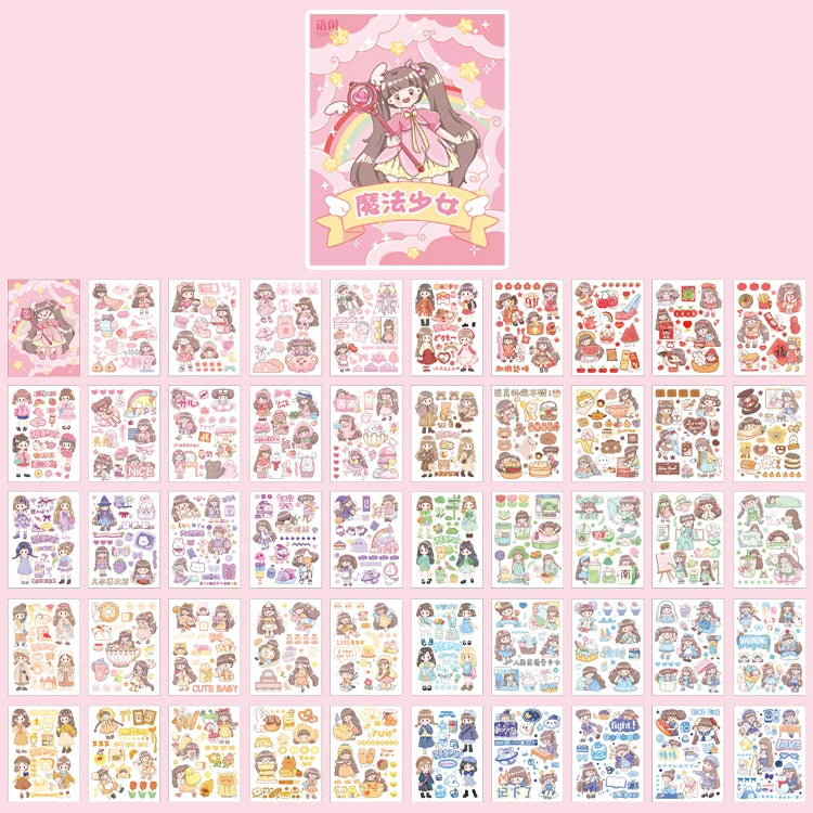 Yoofun 50 Unrepeated Patterns Decorative Stationery Stickers