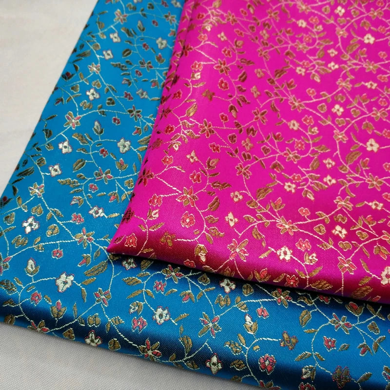 75x50cm floral style damask silk satin brocade
