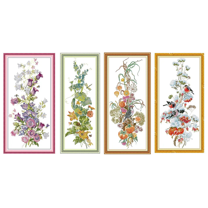 Joy Sunday Cross Stitch Kits Seasons of Flowers