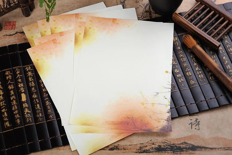 8pcs Flower Pattern Writing Paper
