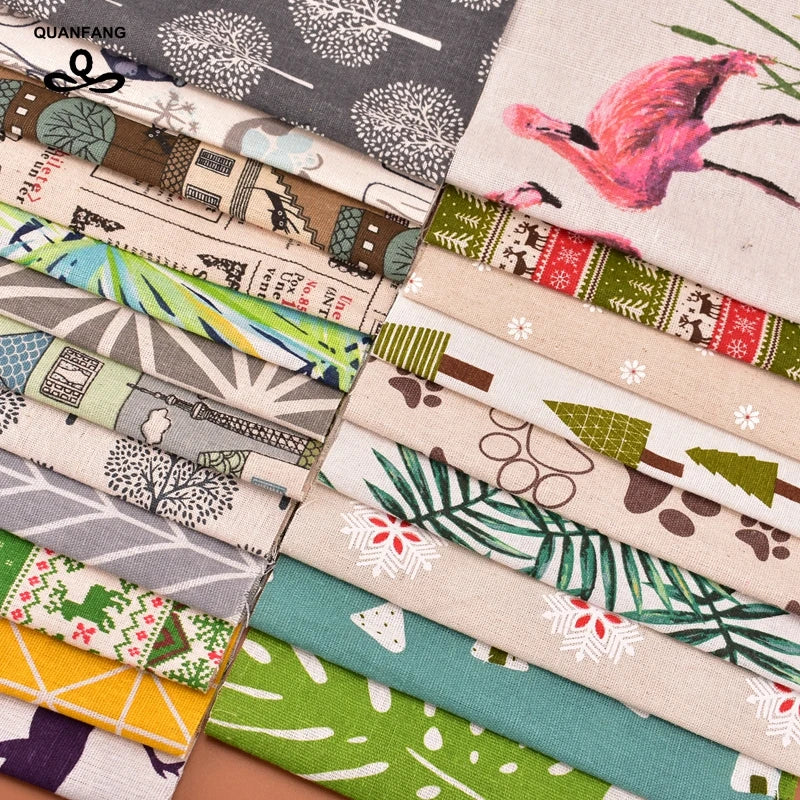 Printed Cotton Linen Fabric