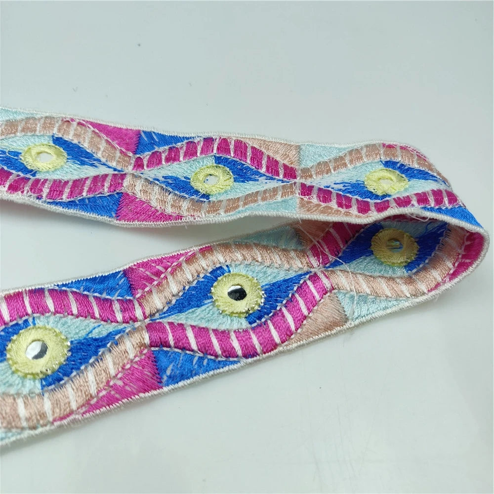 1yard Ethnic Trim Embroidered Webbing