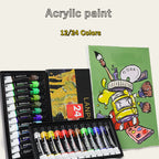 Acrylic Paints Set 12/24 Colors Professional Brush Set 12ml
