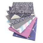 7 Pieces 9.8"X 9.8" (25cm X 25cm) Floral Printed Cotton Fabric Bundle