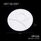 Samina White Ceramic Artist Paint Palette