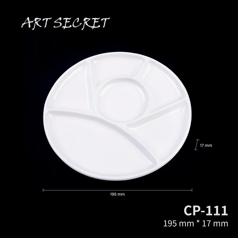 Samina White Ceramic Artist Paint Palette