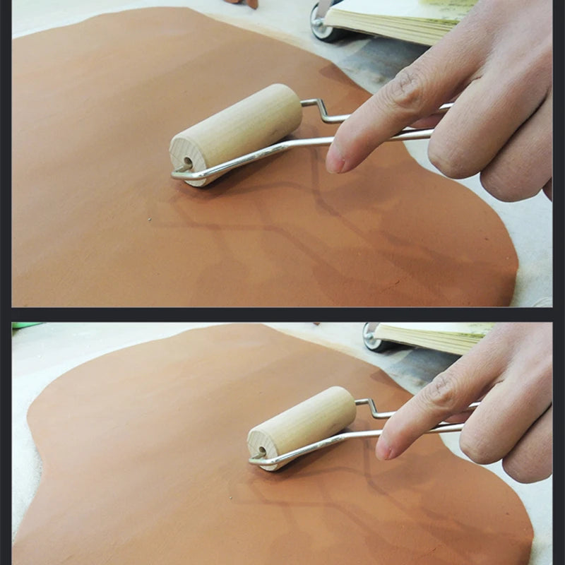 Pottery Art Solid Wooden Pushing Clay Roller