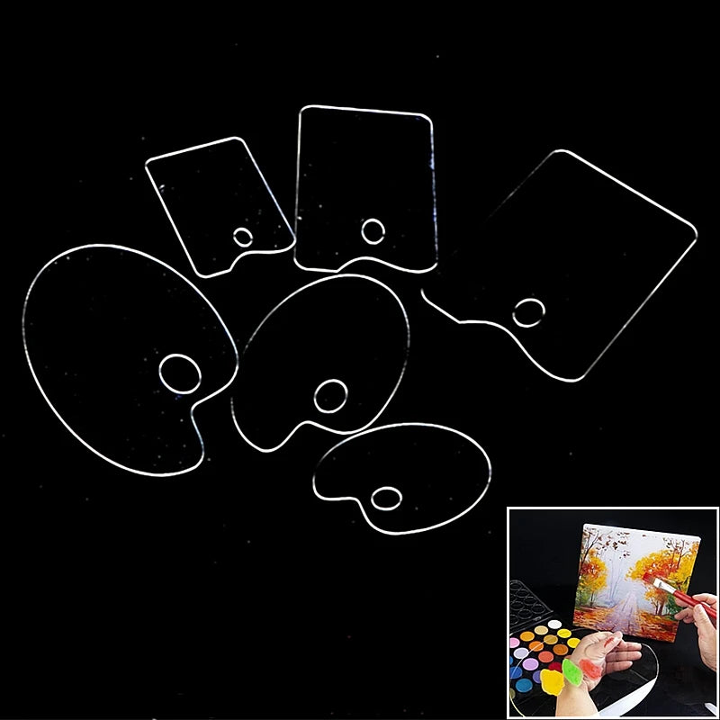 Clear Acrylic Artist Paint Mixing Palette
