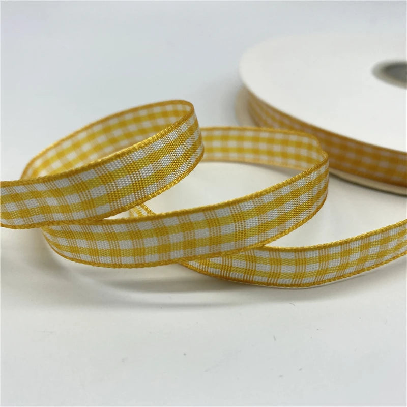 5yards/Lot 10mm Plaid Ribbon Christmas
